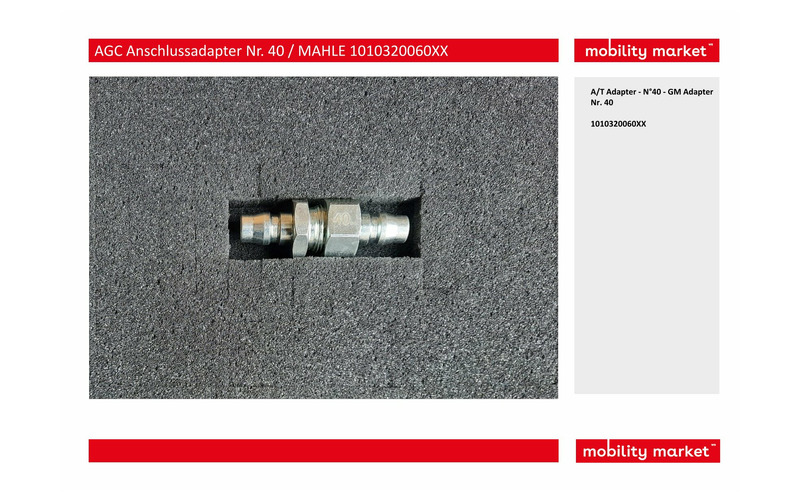 Zusatzbild 1 MAHLE Brain Bee AGC Anschlussadapter Nr. 40 1010320060XX