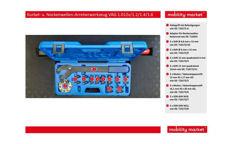 Zusatzbild 2 Kurbel- u. Nockenwellen-Arretierwerkzeug VAG 1.012v/1.2/1.4/1.6 16V