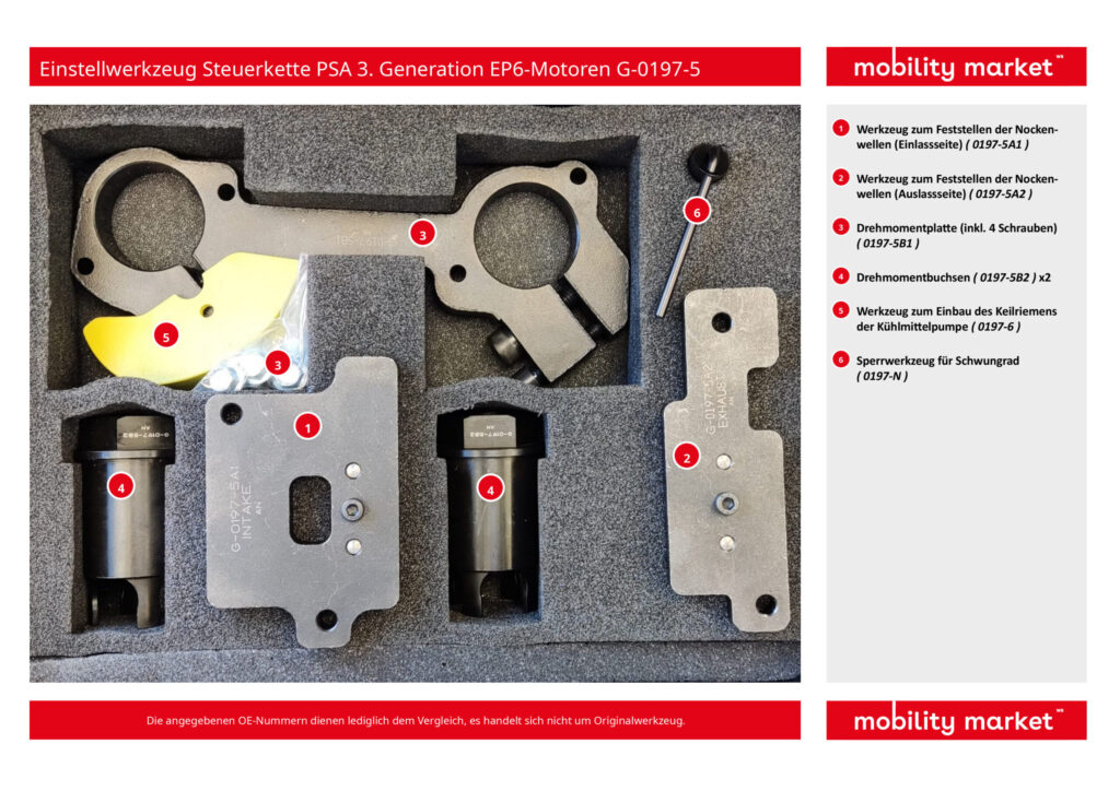 einstellwerkzeug steuerkette psa 3. generation ep6 motoren g 0197 5