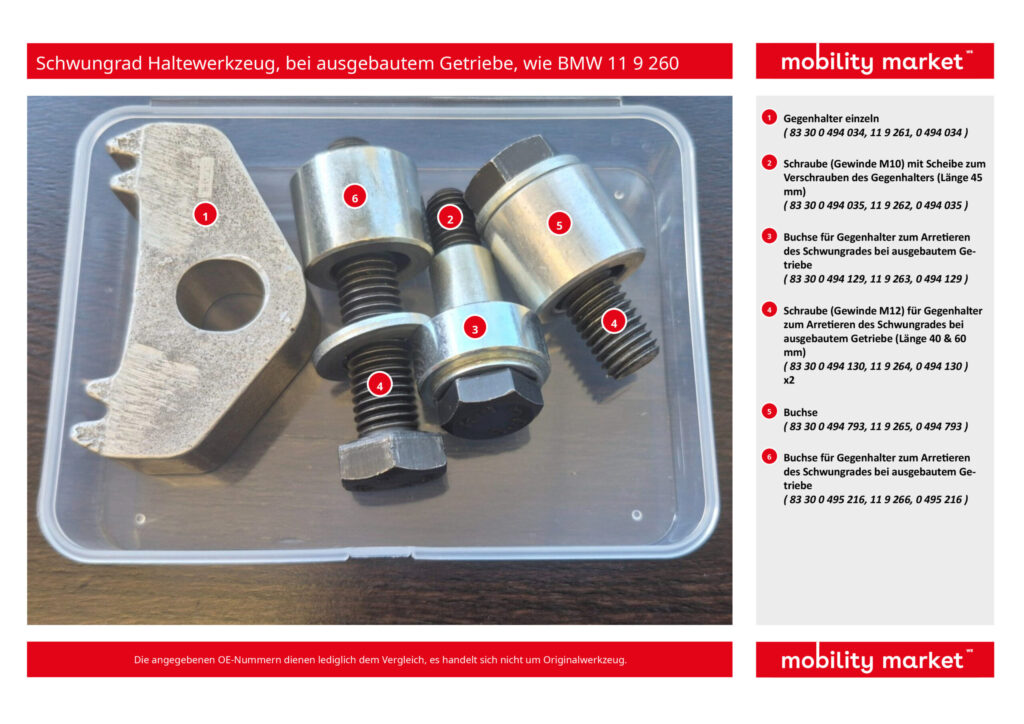 schwungrad haltewerkzeug, bei ausgebautem getriebe, wie bmw 11 9 260